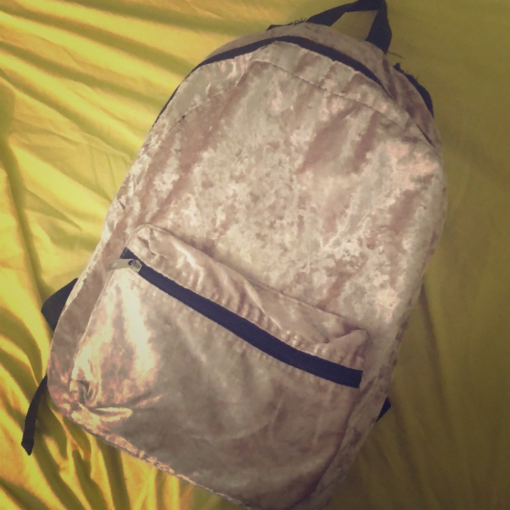 Pink Suede Backpack